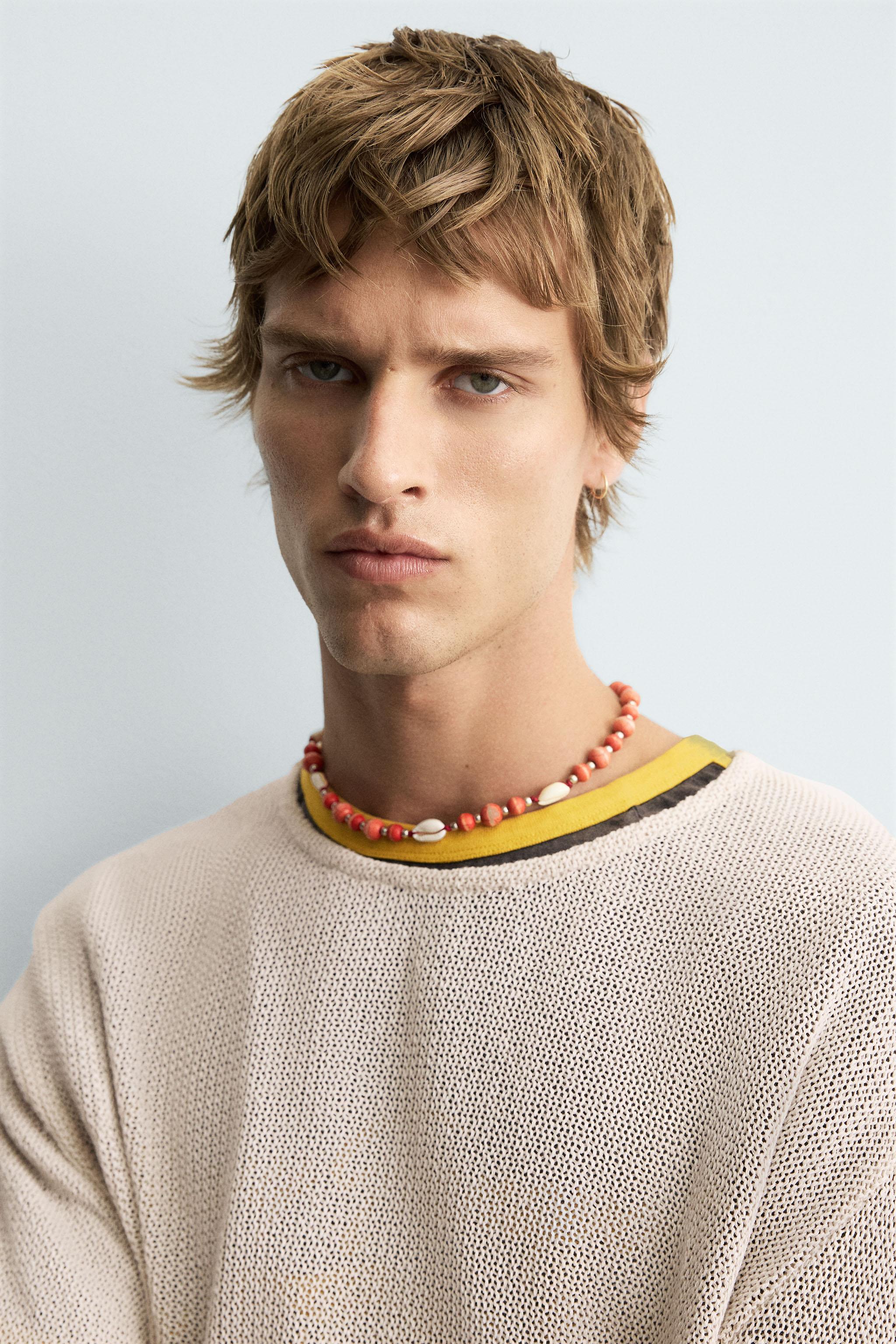 TEXTURED KNIT SWEATER WITH CUTOUTS